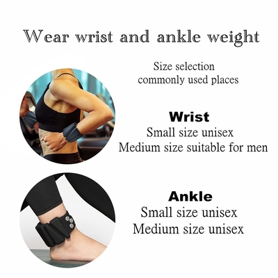 Có thể điều chỉnh đeo cổ tay Trọng lượng mắt cá chân Yoga Barre Pilates Cardio Thể dục nhịp điệu 2 Bộ 2lb 4lb